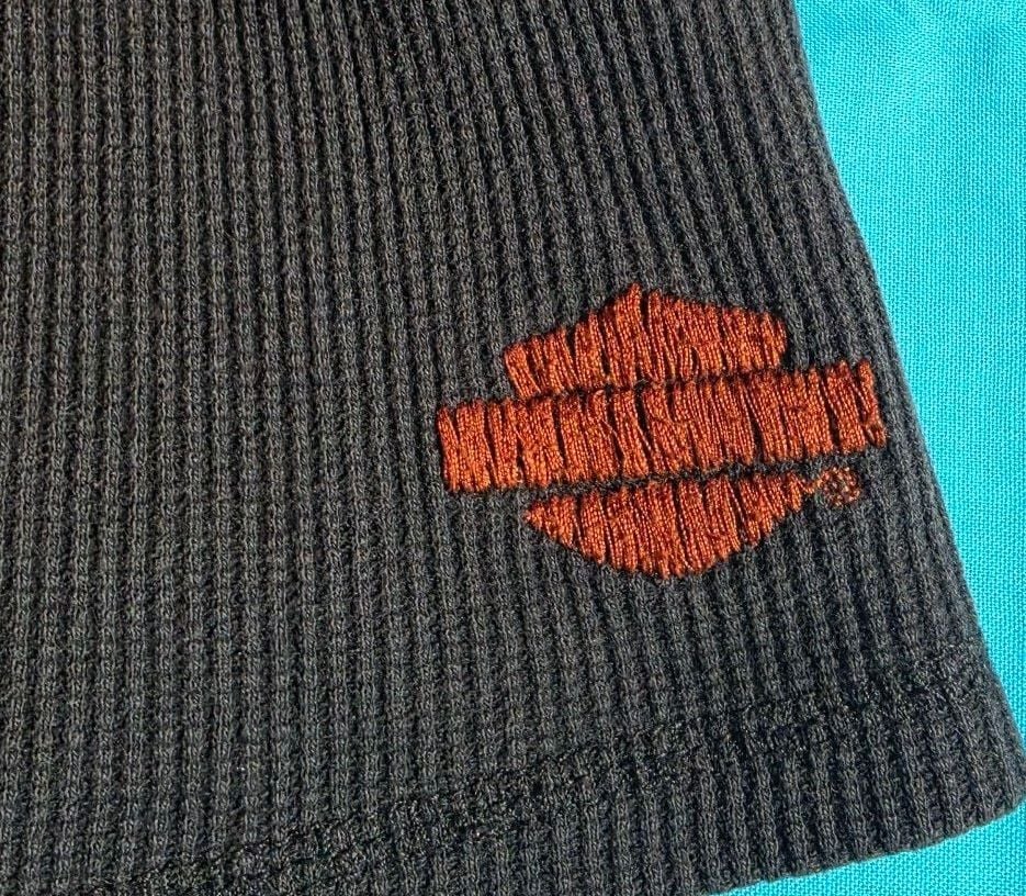 Harley-Davidson Women's Thermal Long Sleeve Henley Shirt Black Size XL 6