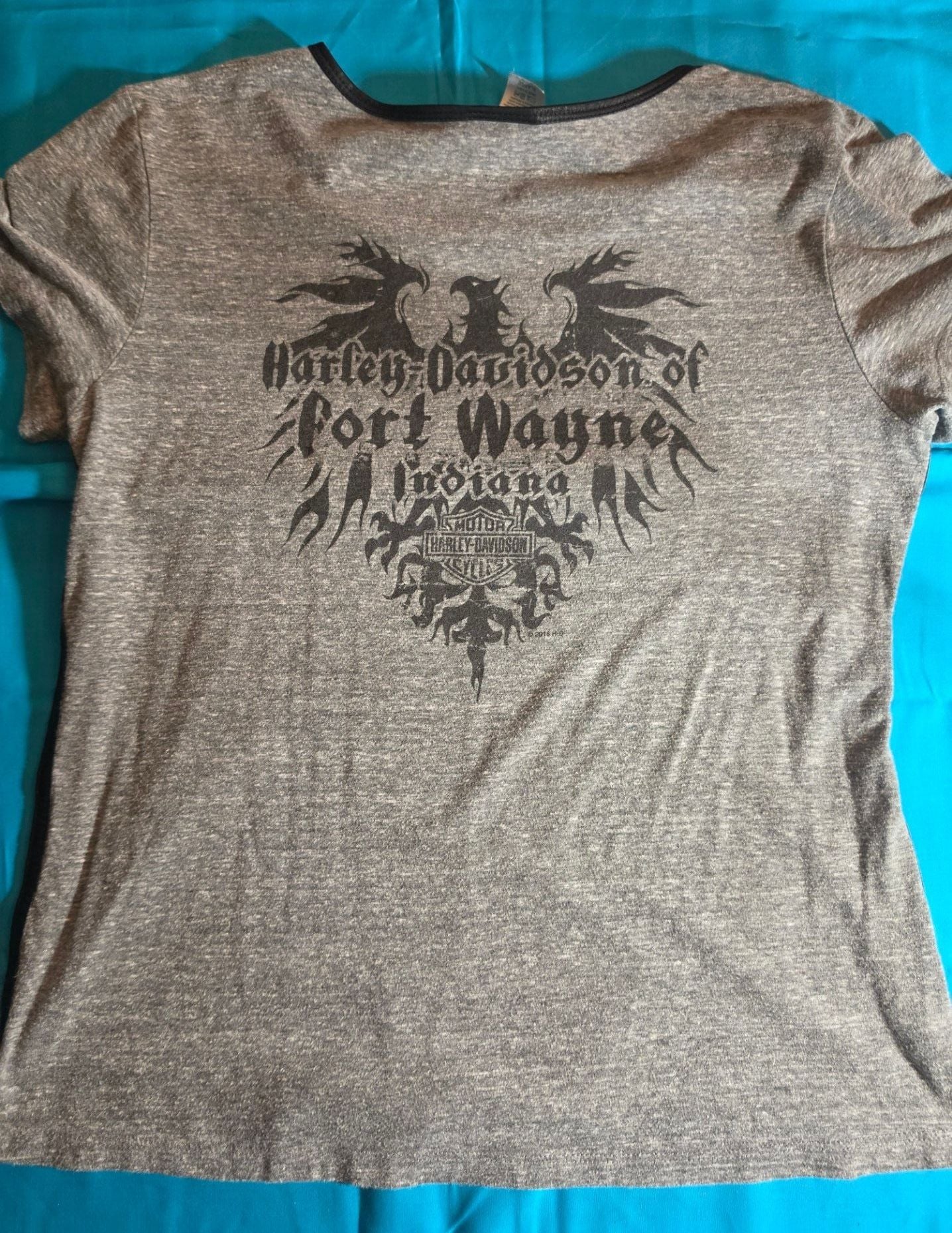 Harley-Davidson Ft Wayne Indiana Gray Short Sleeve T-Shirt XL 4