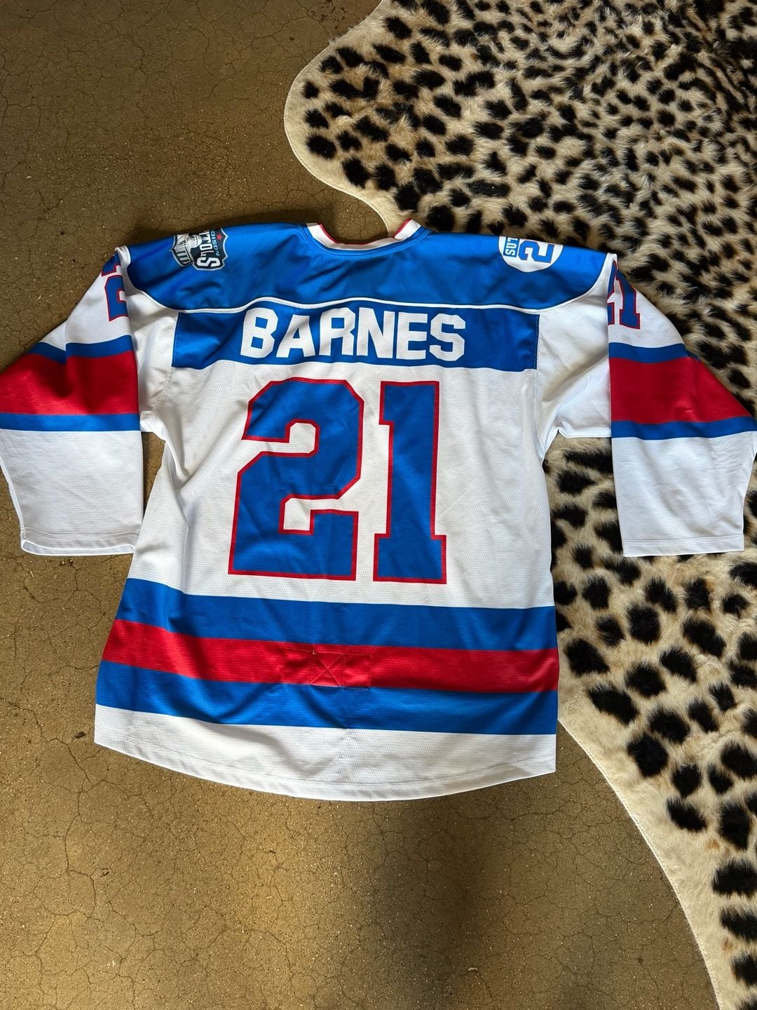 Madison Capitols USHL Barnes #21 Miracle Night Promo Hockey Jersey XL 5