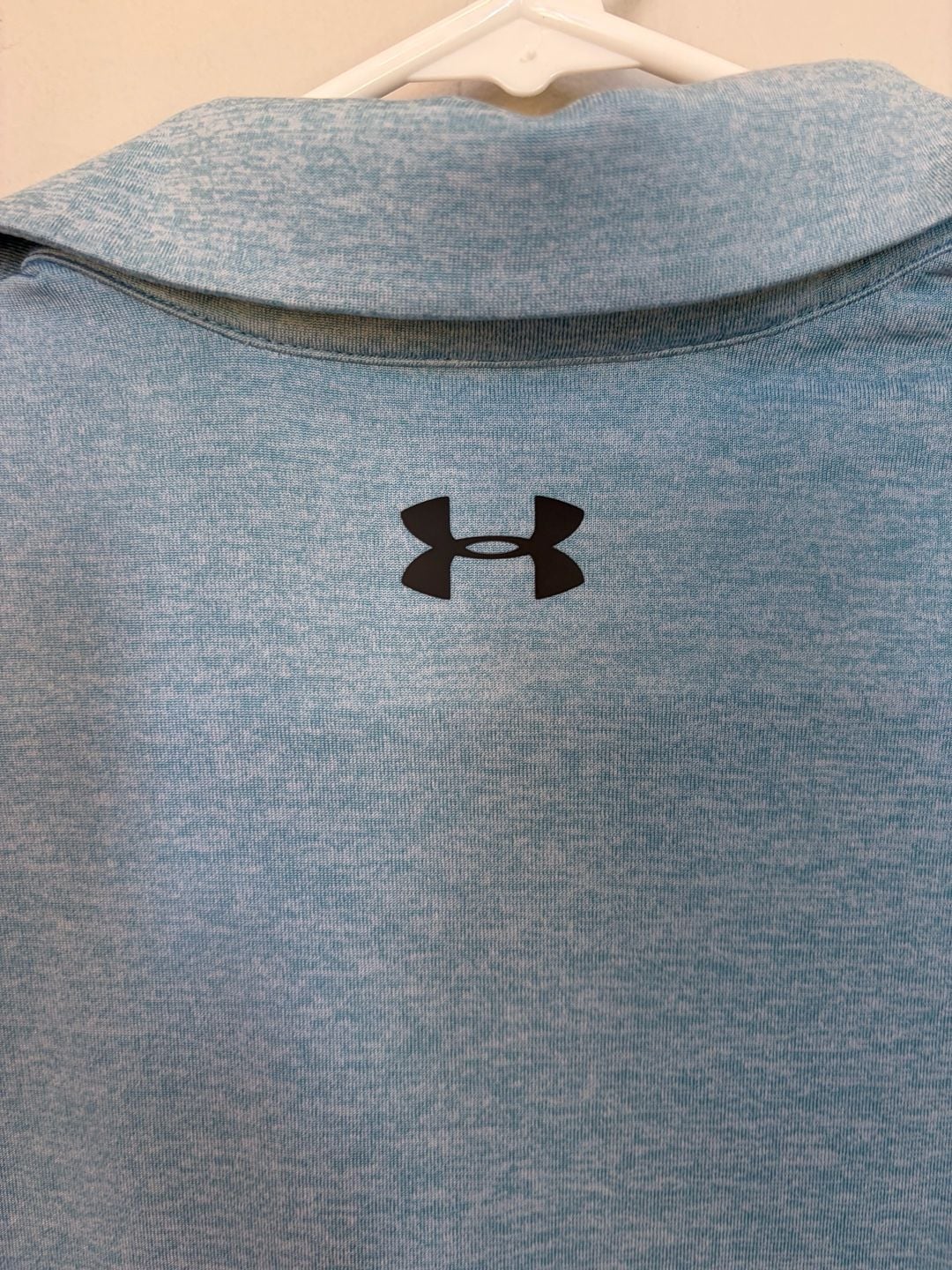 Under Armour The Playoff Polo Men's Small Blue Heather Golf Shirt Loose Fit 4