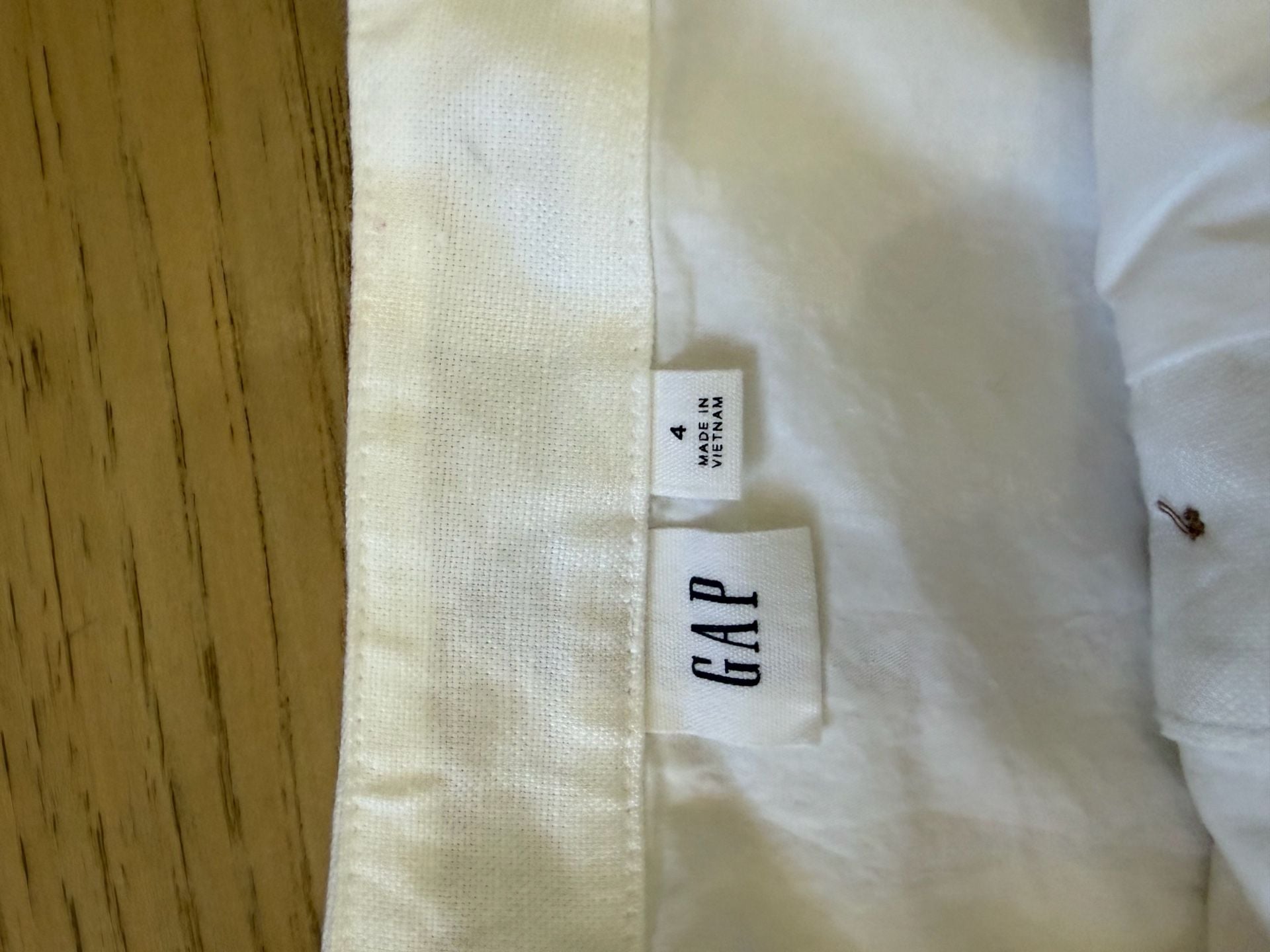 Gap White Linen Cotton Blend Button-Front Mini Skirt Size 4 3
