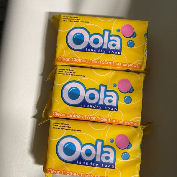 Oola Laundry Soap Bar Clean Clothes Fresh Scent 14.1 oz pack of 3 