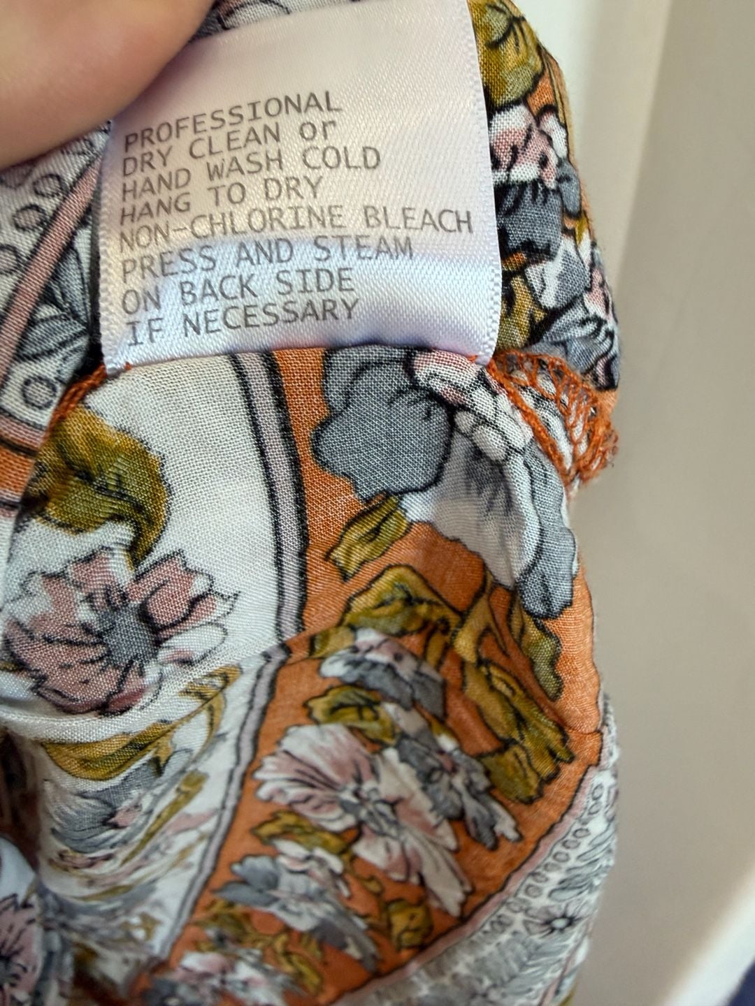 Christian Siriano New York Orange Floral Sleeveless Button-Back Blouse 7