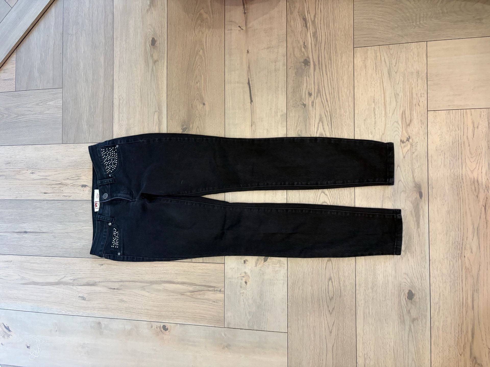 lei emma jegging Black Rhinestone Studded Pocket Jeans Size 5 Regular 2