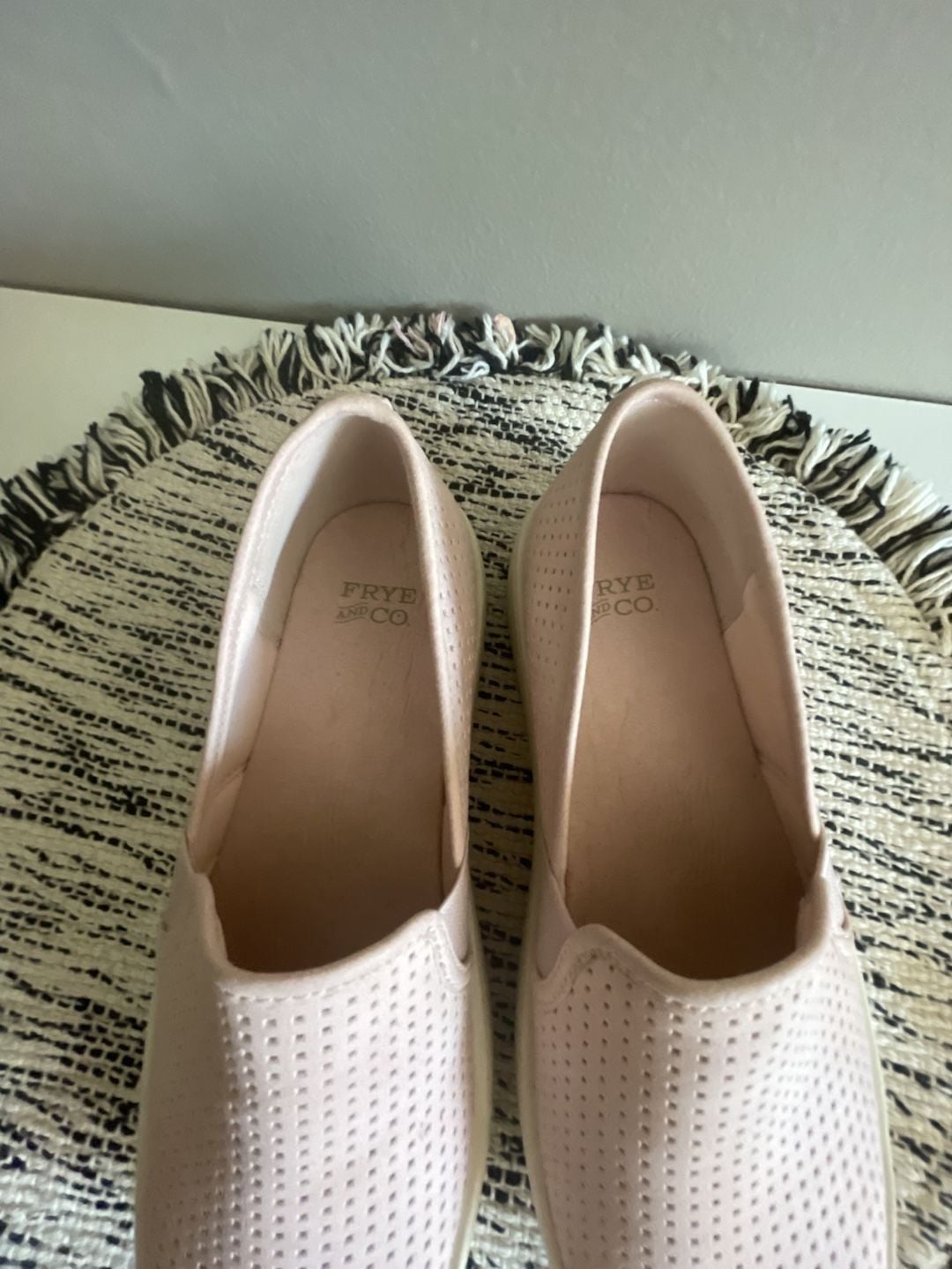 Frye and co Perforated Slip-On Pink Sneakers 5