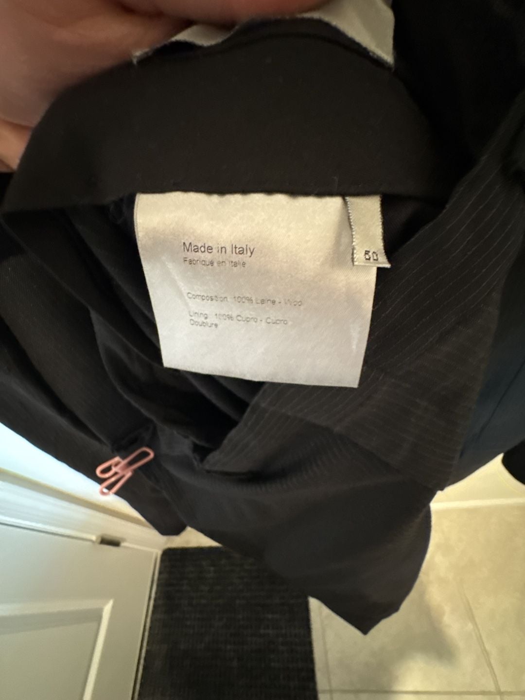 Dior Homme Runway Black Pinstripe Glitter Sparkle Wool Suit Set 9