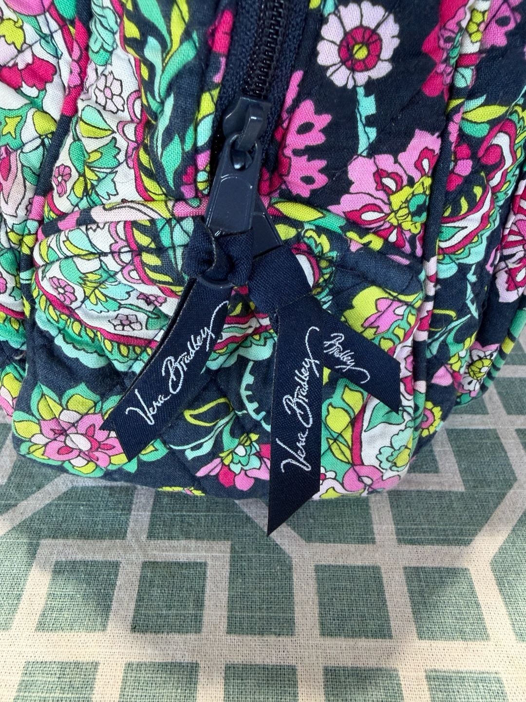 Vera Bradley Quilted Cotton Handbag in Petal Paisley Pattern 7