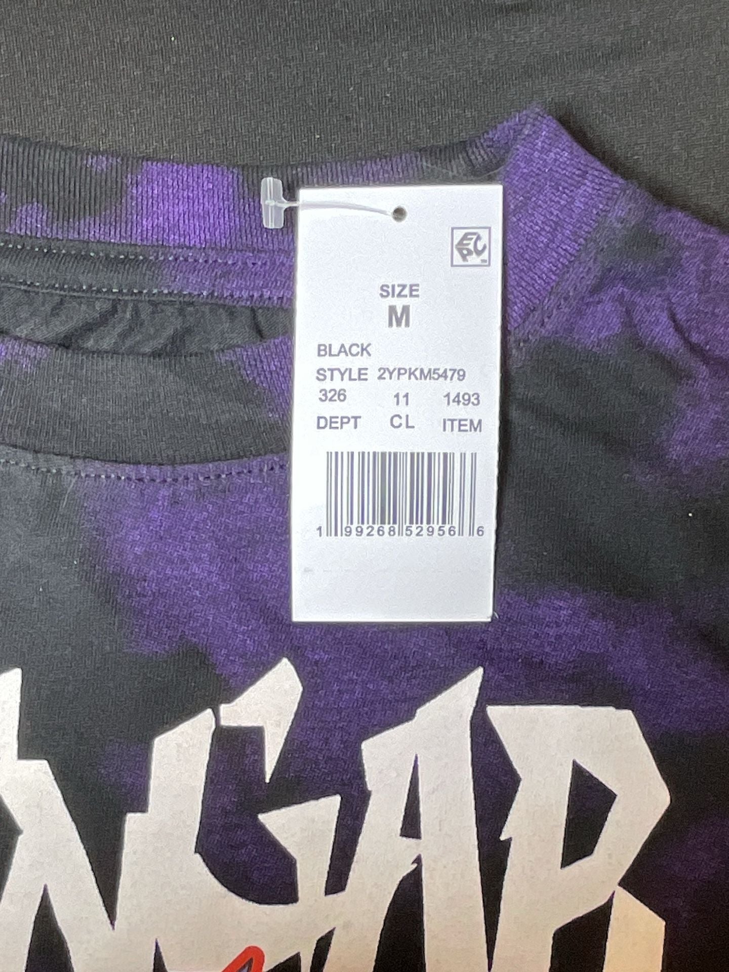 Kids Pokemon Gengar Ghost-Type Graphic T-Shirt Black Purple Tie-Dye 2