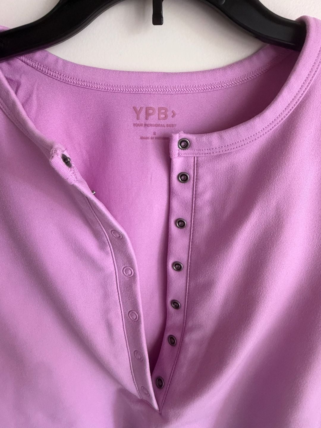 YPB Abercrombie & Fitch Women's Cropped Henley Tank Top Purple Size S 4