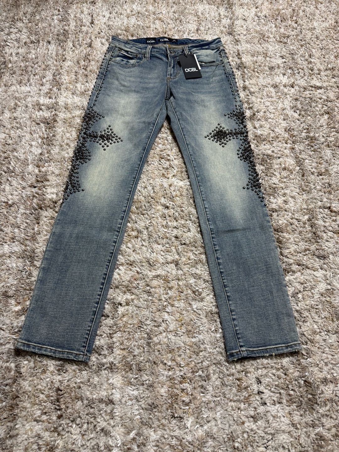 DCBL Men’s Studded Spike Embellished Jeans Size 32 Indigo NWT 2