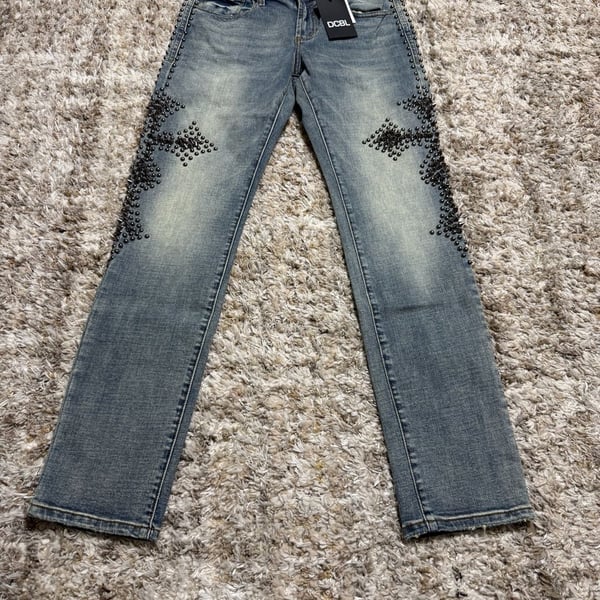 DCBL Men’s Studded Spike Embellished Jeans Size 32 Indigo NWT