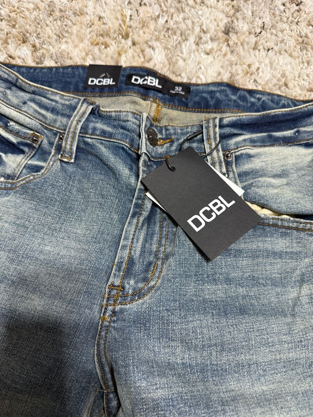 DCBL Men’s Studded Spike Embellished Jeans Size 32 Indigo NWT 5