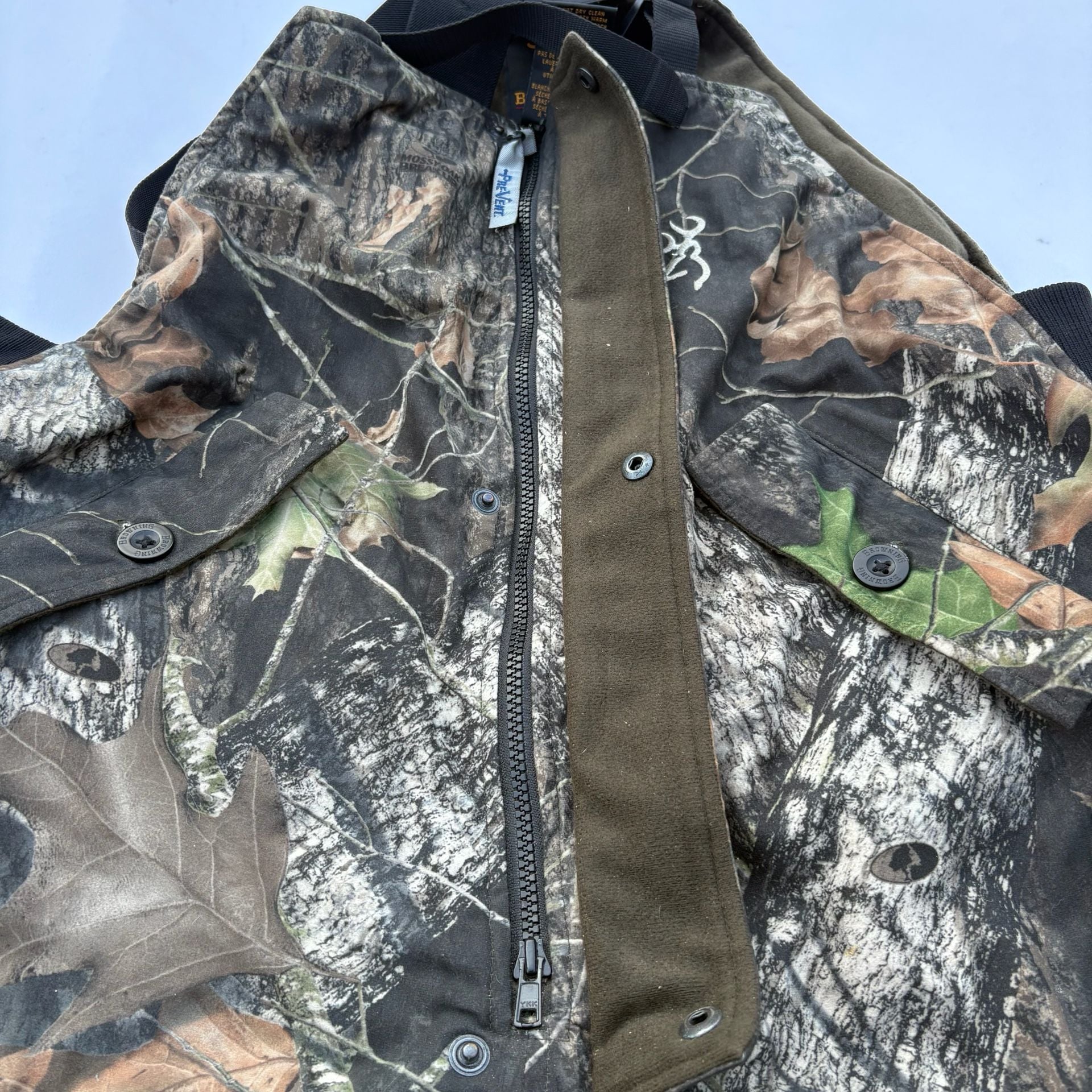 Browning Primaloft Insulated Mossy Oak Camo Hunting Bib Overalls Size 2XL 7