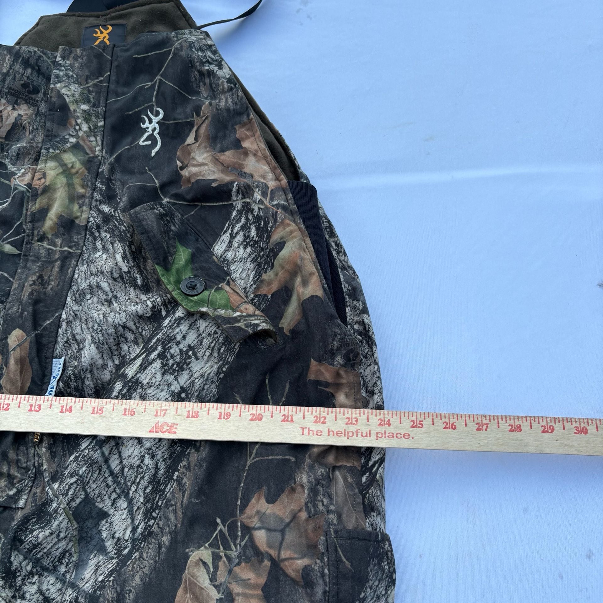 Browning Primaloft Insulated Mossy Oak Camo Hunting Bib Overalls Size 2XL 13