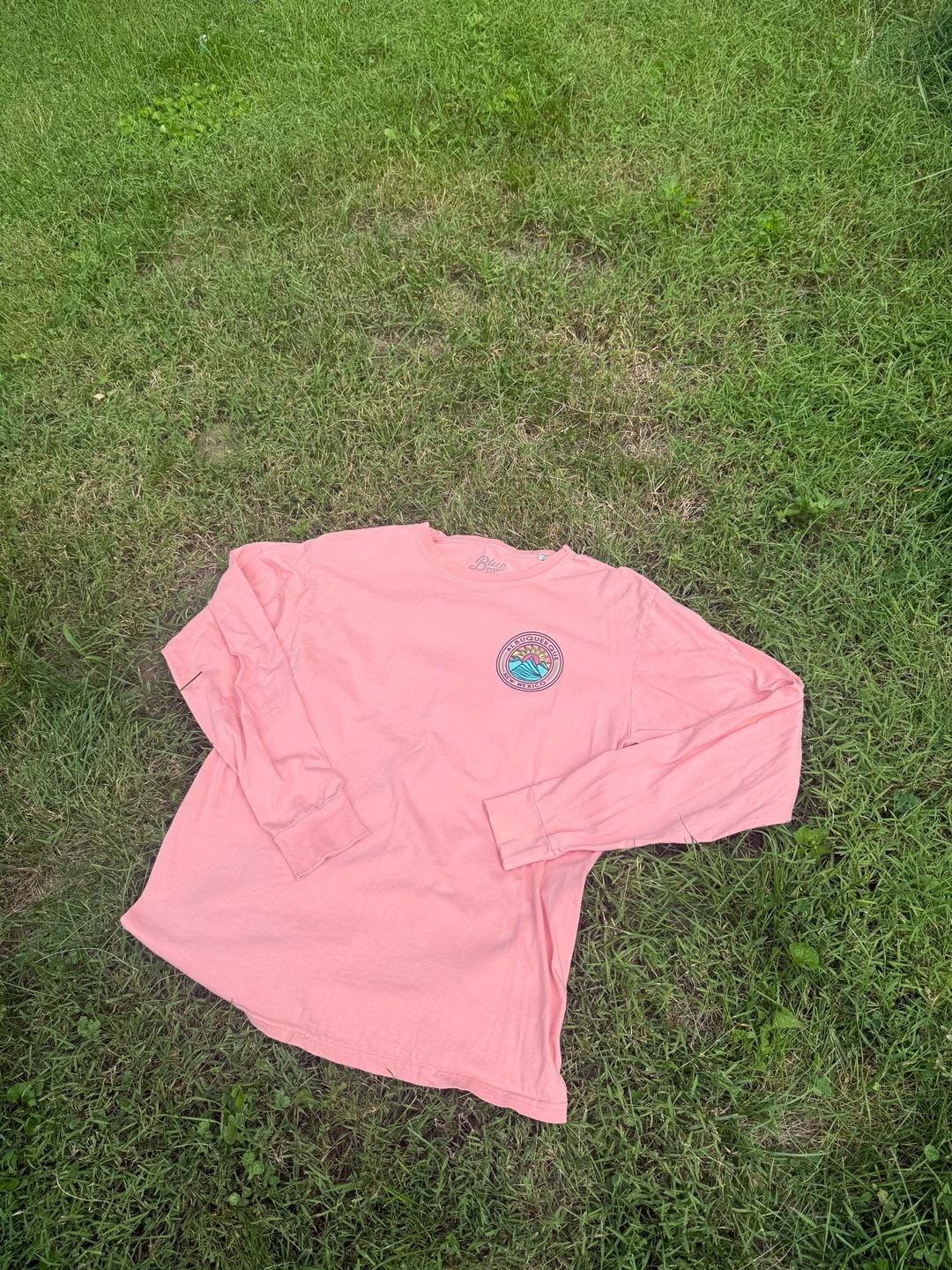 Blue 84 Albuquerque New Mexico Sun and Mountain Graphic Pink Long Sleeve T-Shirt 2