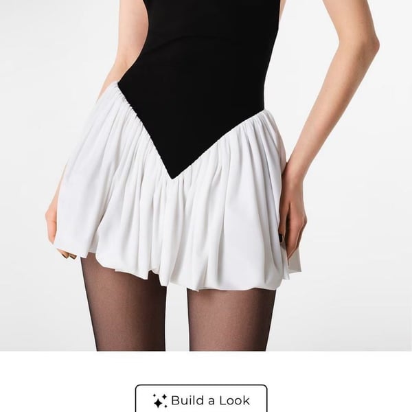 LOS ANGELES Mika Mini Dress in Black & White