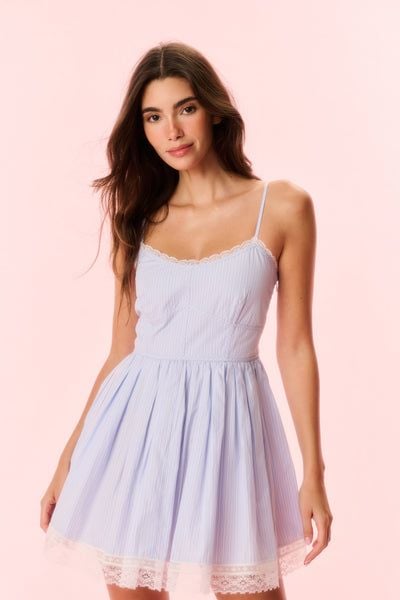 Harrisine Cotton Pinstripe Mini Dress 2