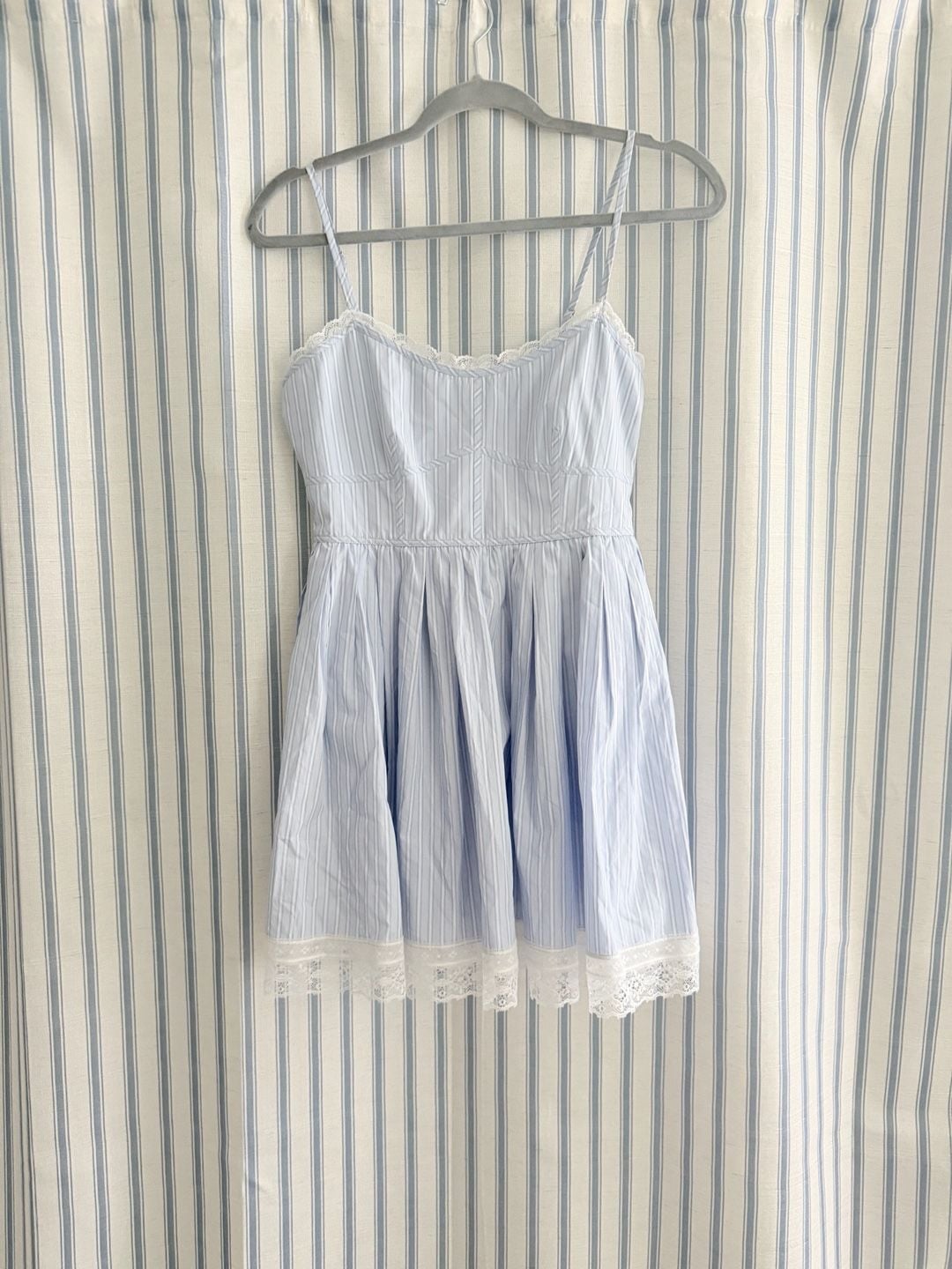 Harrisine Cotton Pinstripe Mini Dress 3