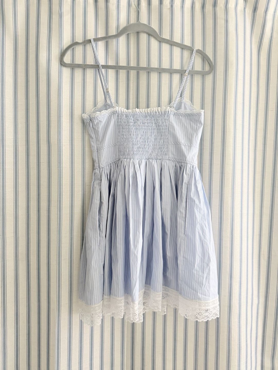 Harrisine Cotton Pinstripe Mini Dress 4