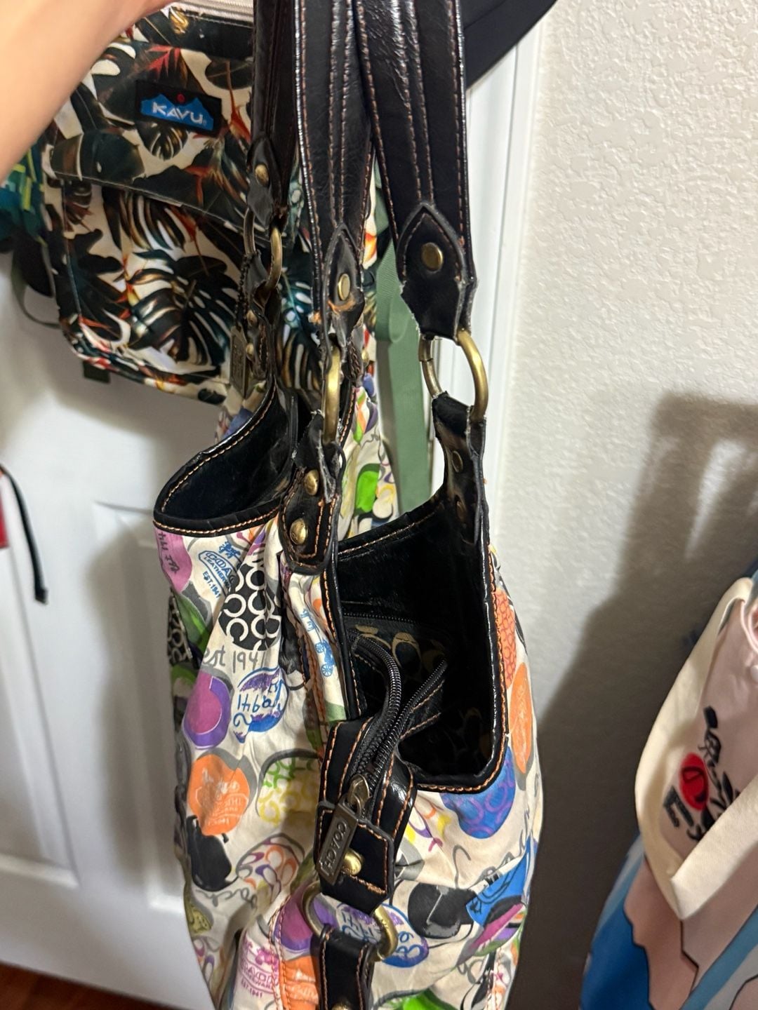 Coach Multicolor Logo Print Hobo Bag 4