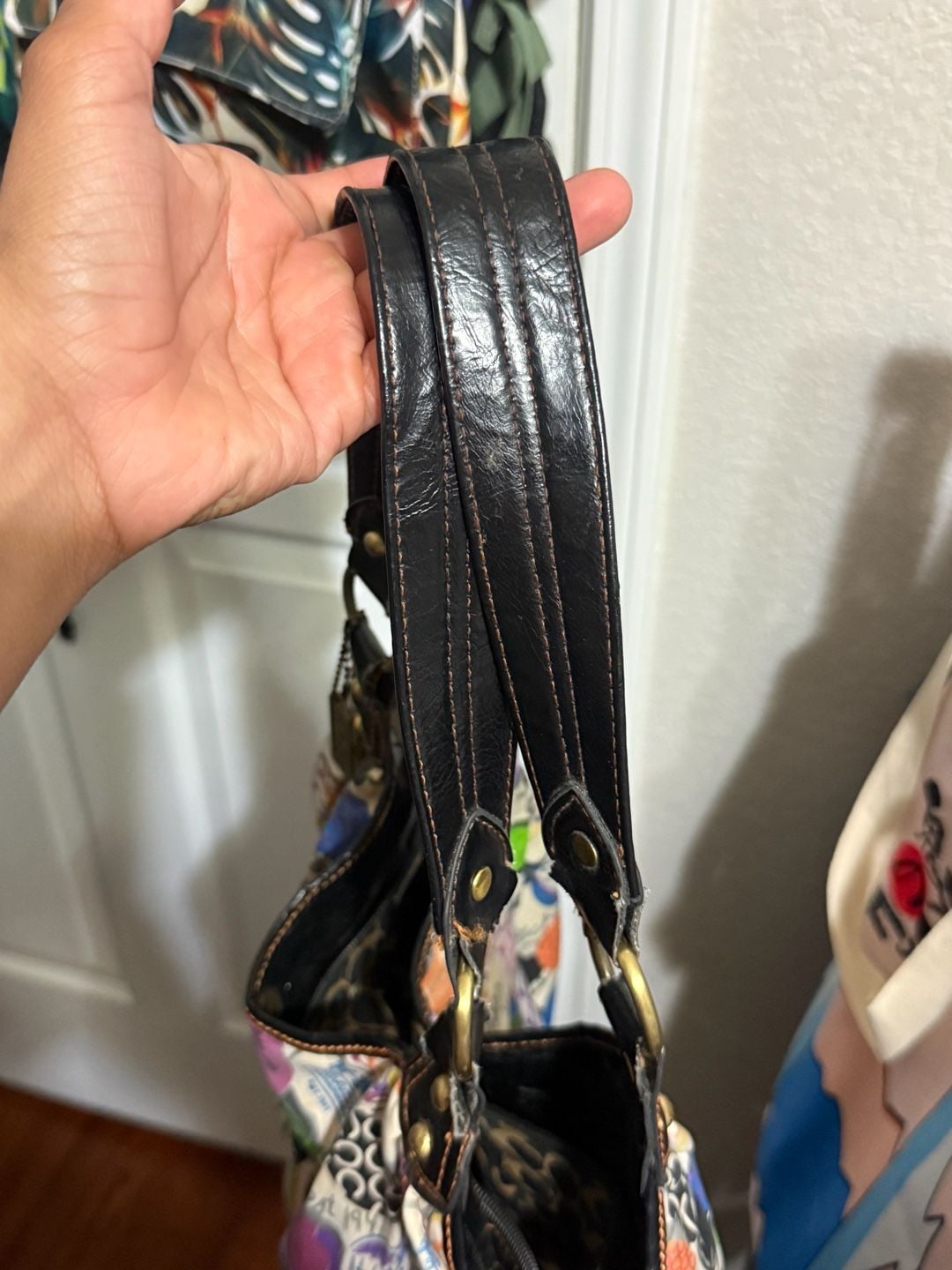 Coach Multicolor Logo Print Hobo Bag 6