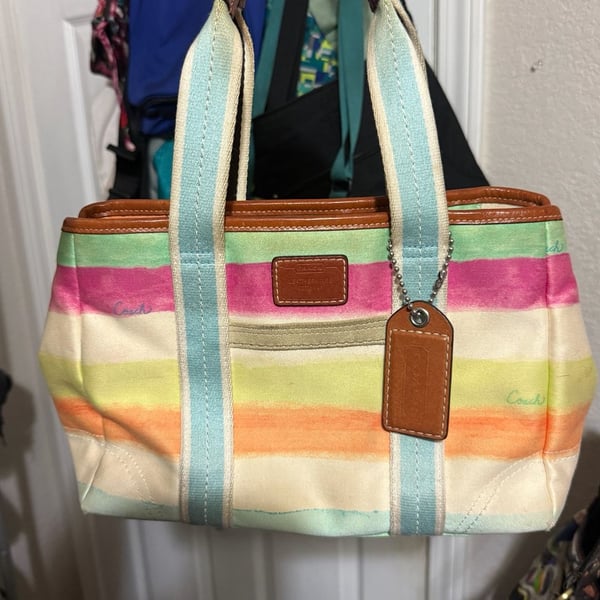 Coach Y2K Water Color Hampton 10067 tote canvas hand/shoulder bag