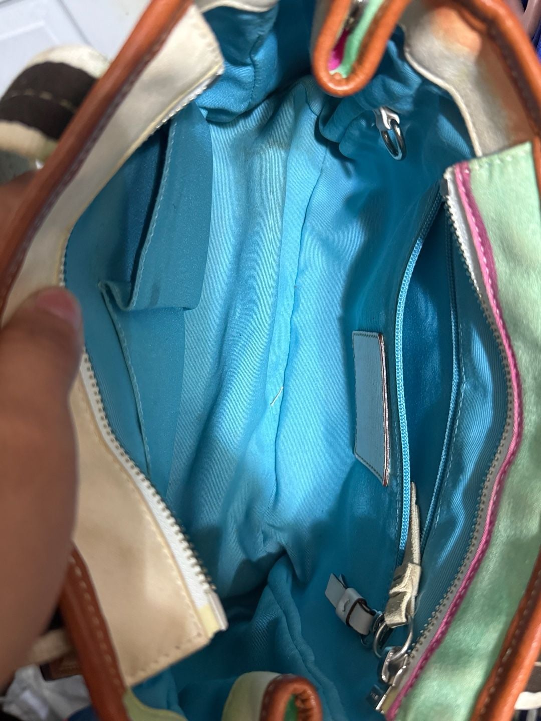 Coach Y2K Water Color Hampton 10067 tote canvas hand/shoulder bag 5