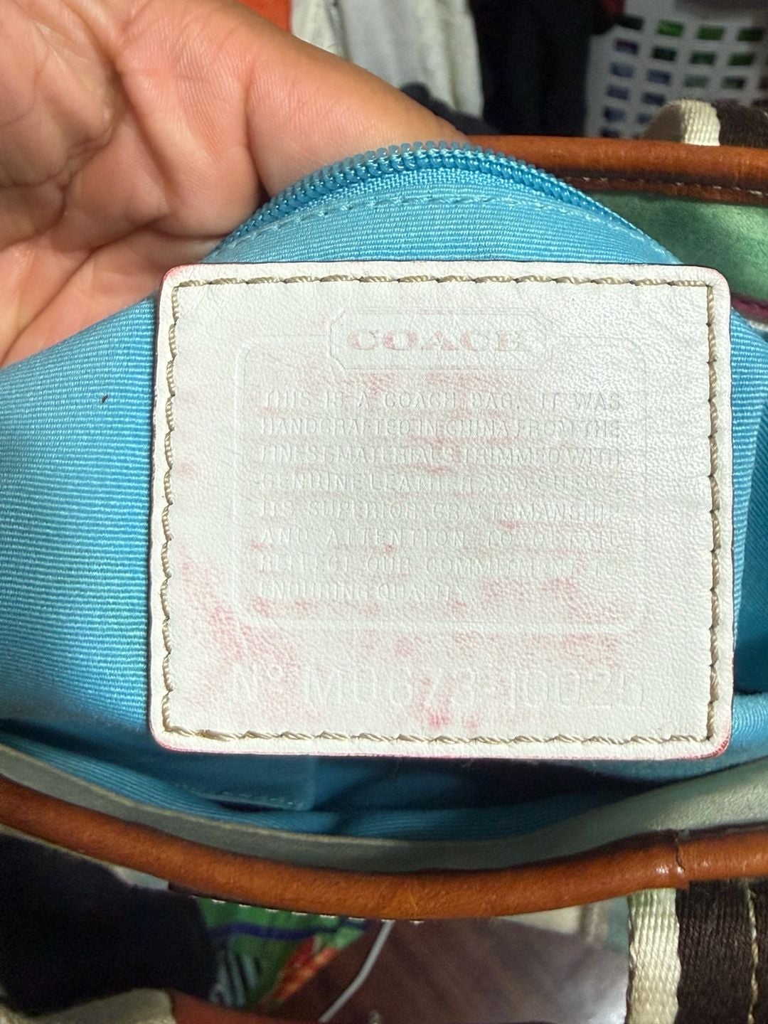Coach Y2K Water Color Hampton 10067 tote canvas hand/shoulder bag 6