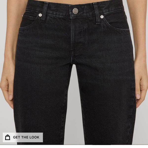 FRAME The Gray Low Rise Wide-Leg Denim Jeans in Astral