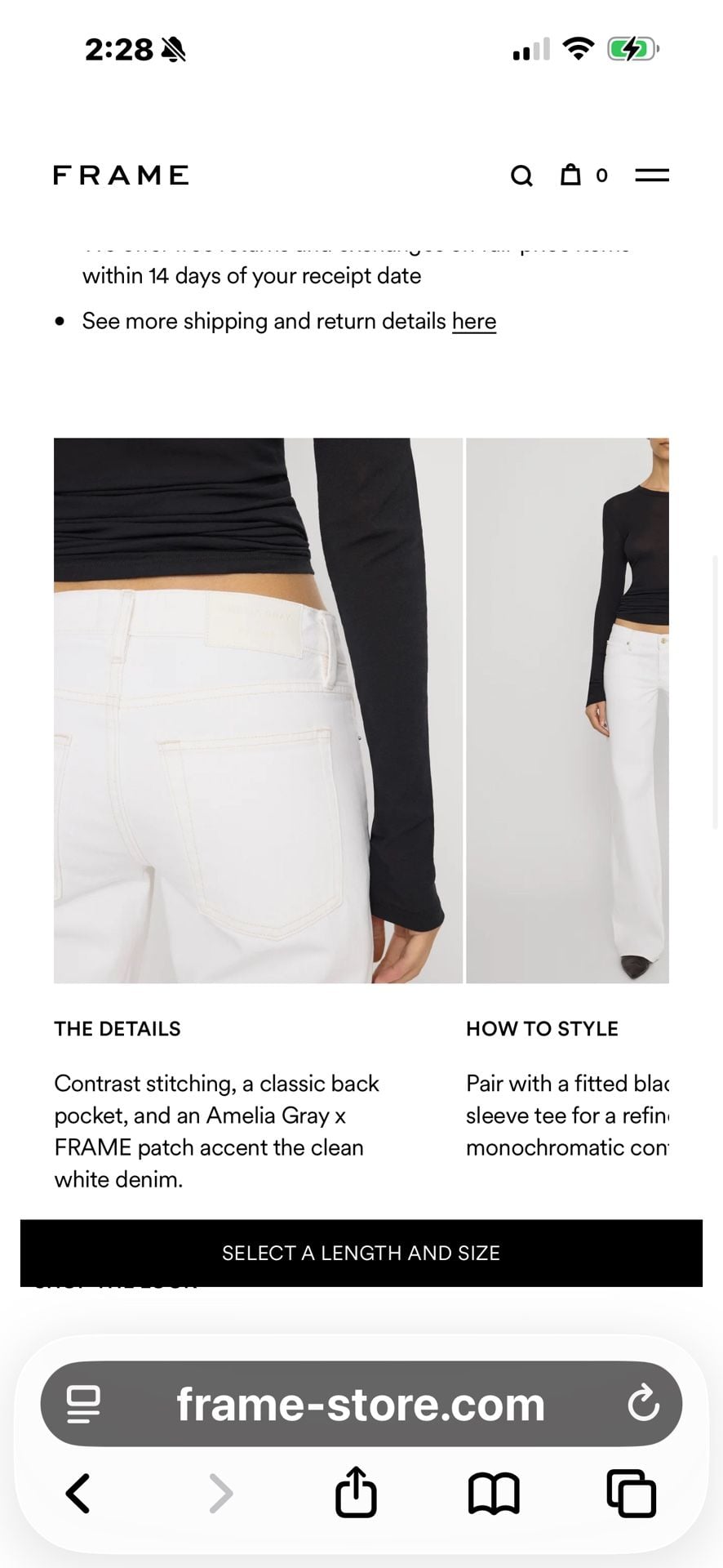 FRAME The Gray Low Rise Wide-Leg Denim Jeans in Astral 10