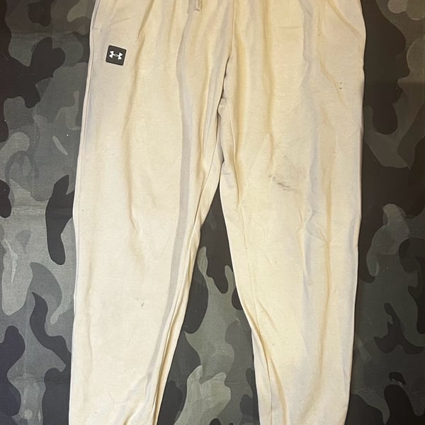 Under Armour Men's Rival Fleece Jogger Pants Khaki Large