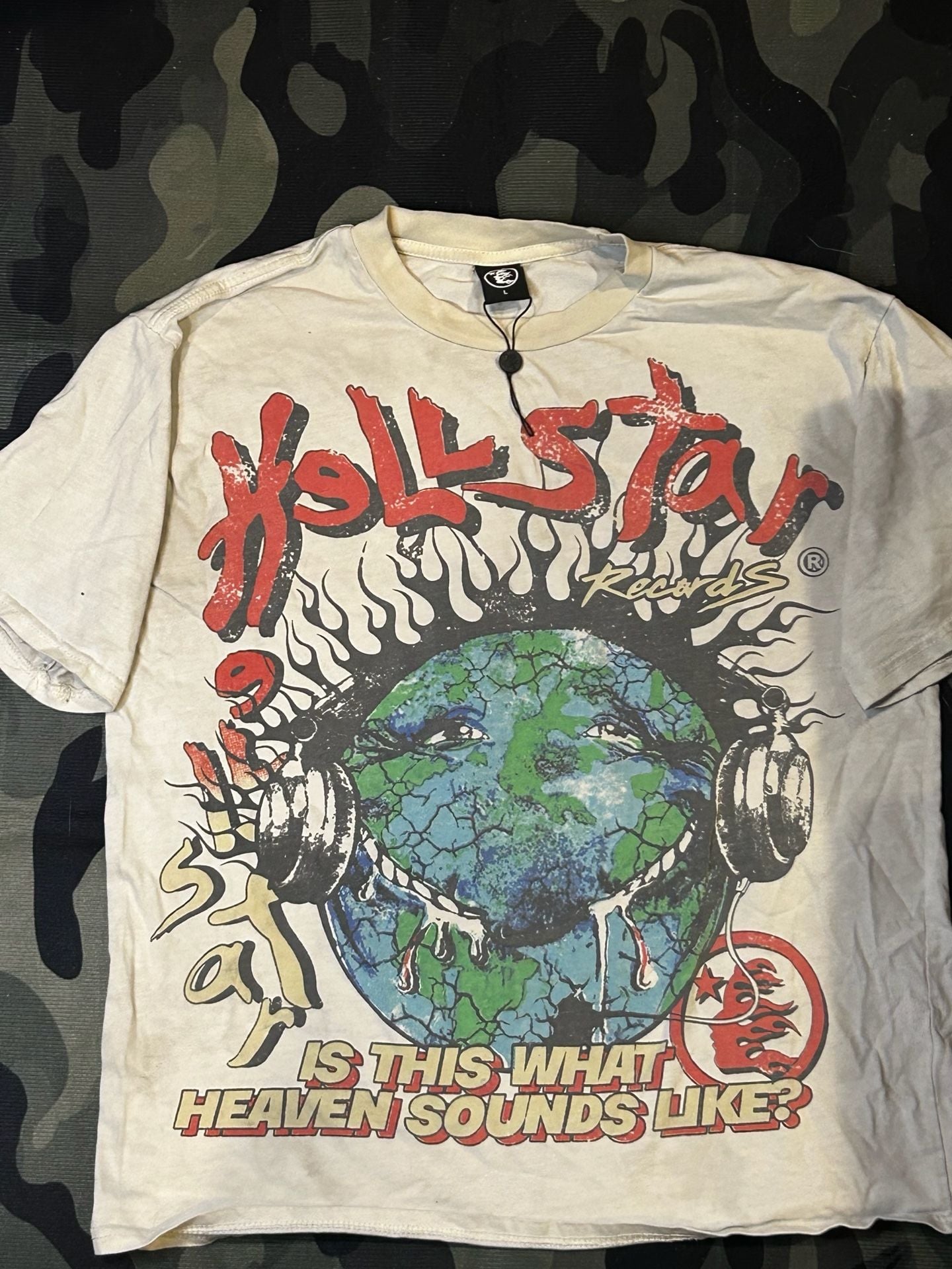 Hellstar Is This What Heaven Sounds Like Globe T-Shirt 2