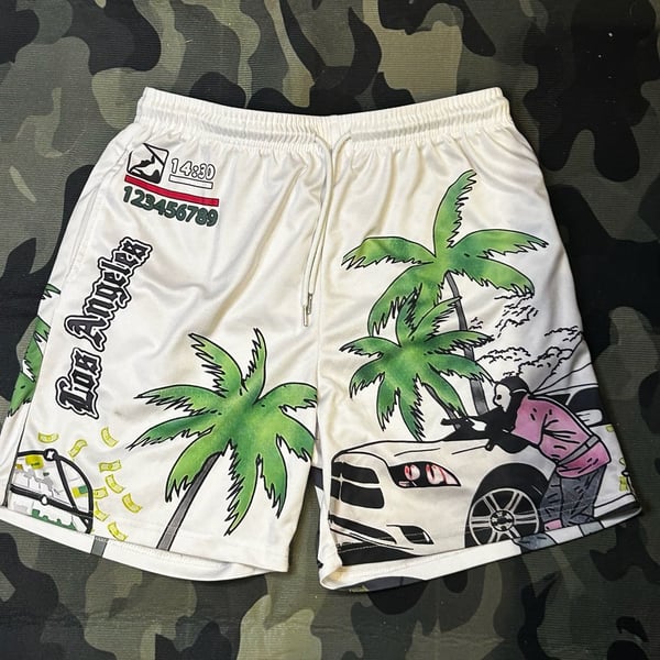 Lost Angeles Paradise Mesh Shorts White Size M