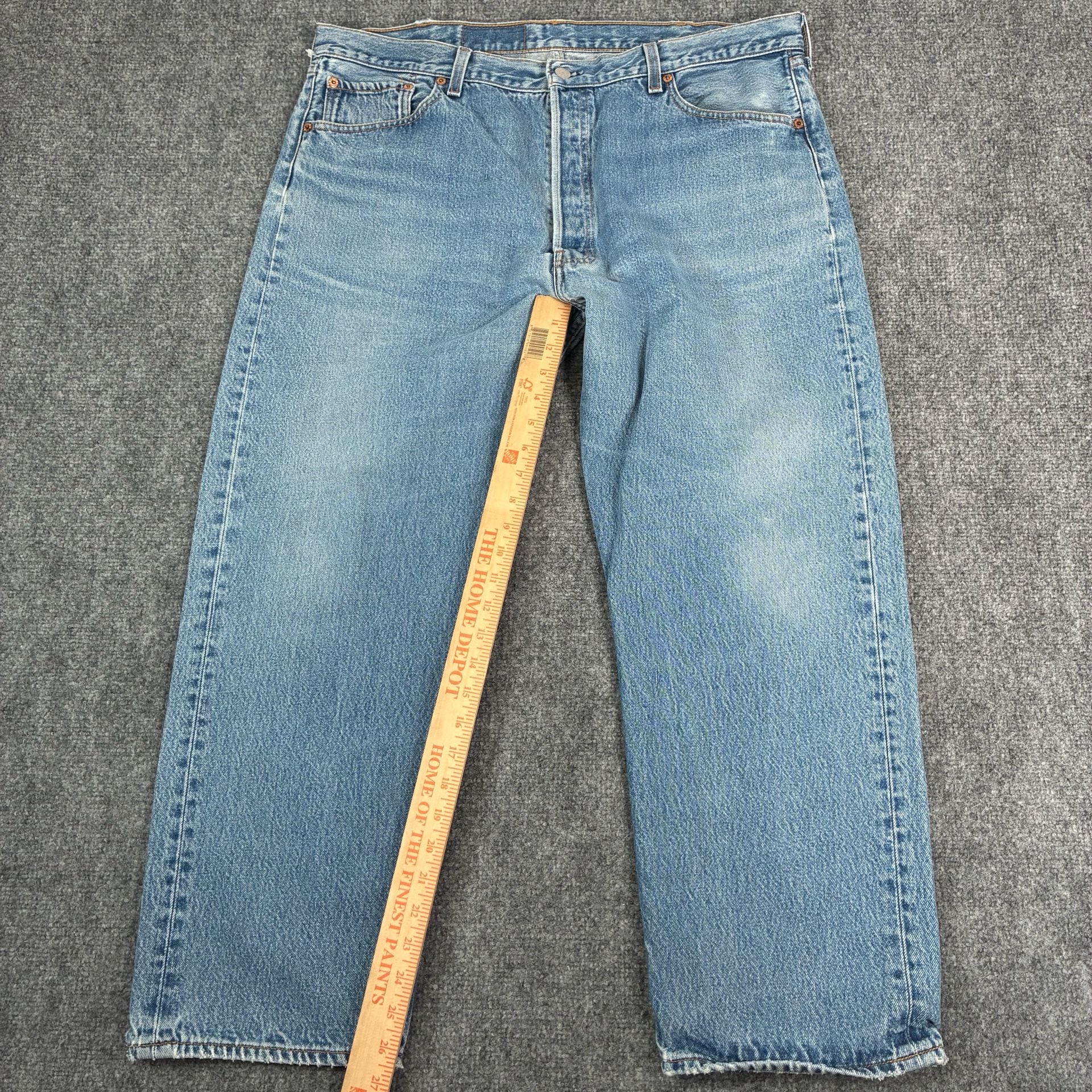 Levi's 501 XX Original Fit Jeans Light Wash 42x30 Made in USA 8