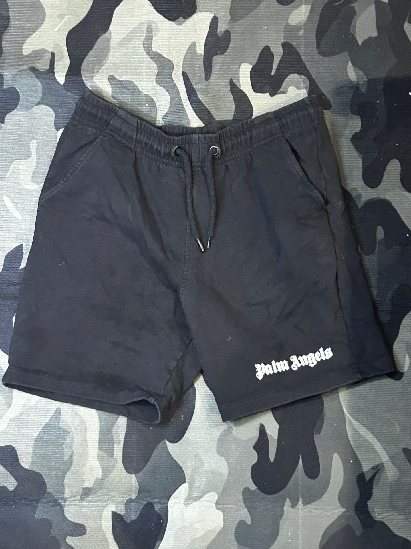 Palm Angels Black Logo Sweat Shorts 2