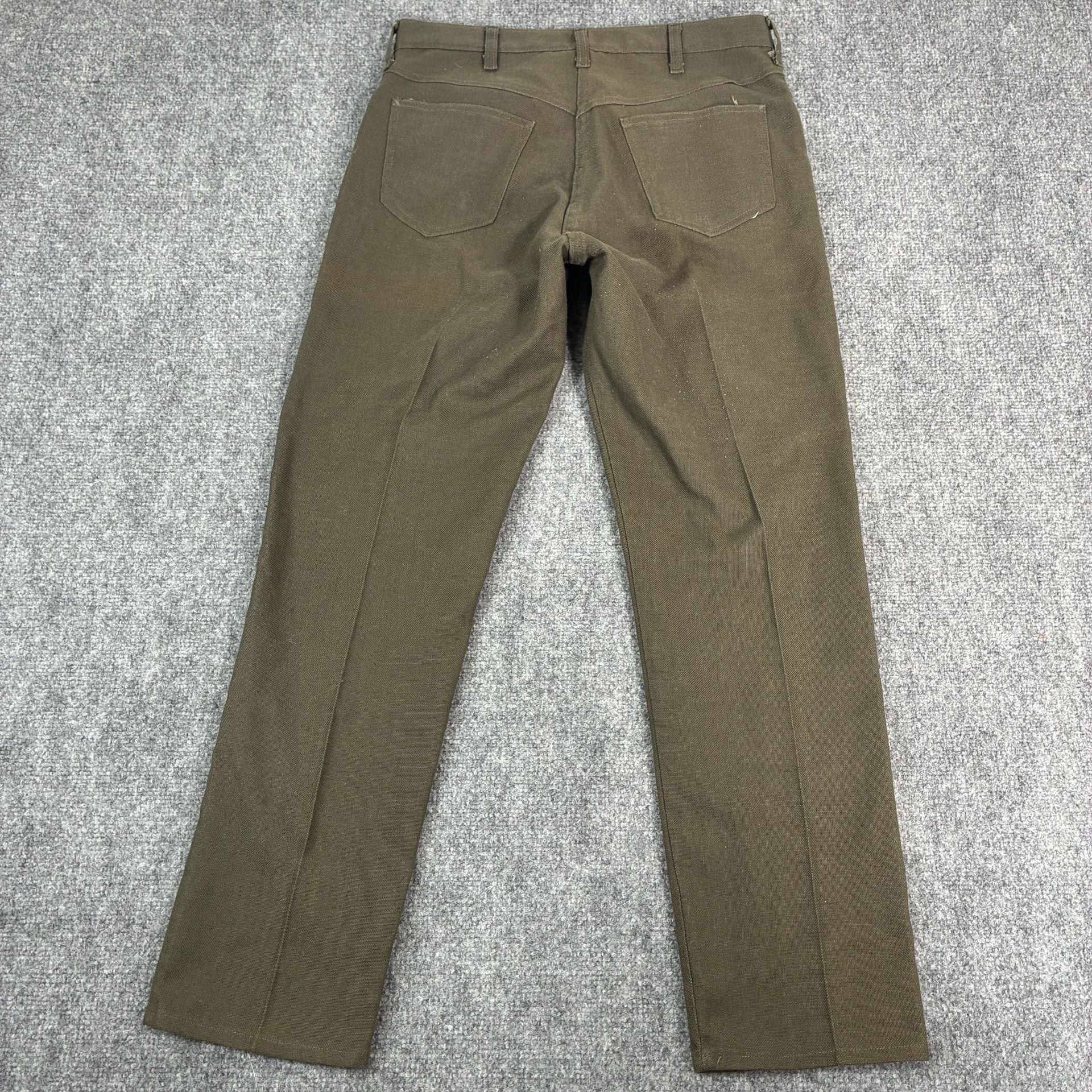 Vintage Maverick Canvas Work Pants Olive Green Size 34 4