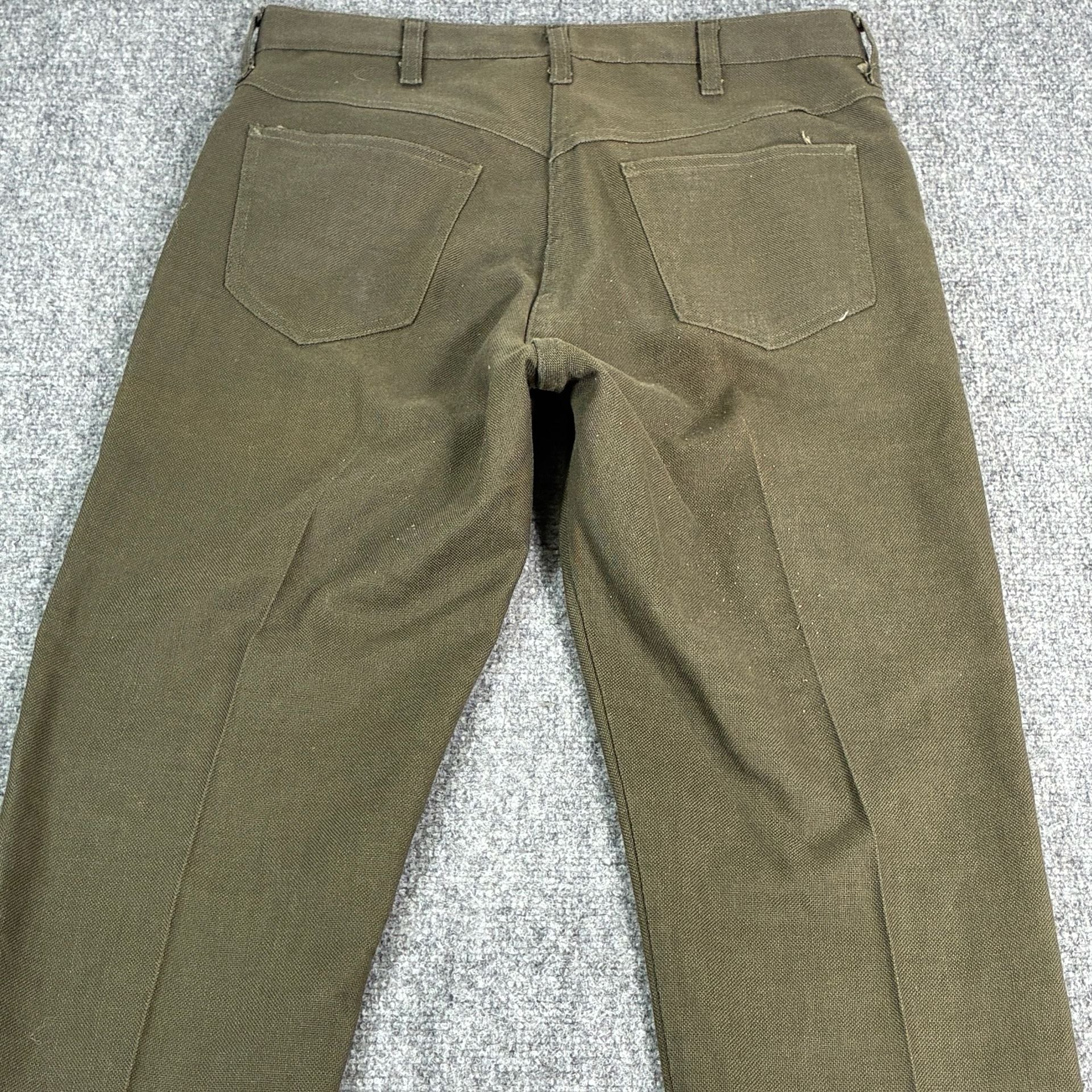 Vintage Maverick Canvas Work Pants Olive Green Size 34 5
