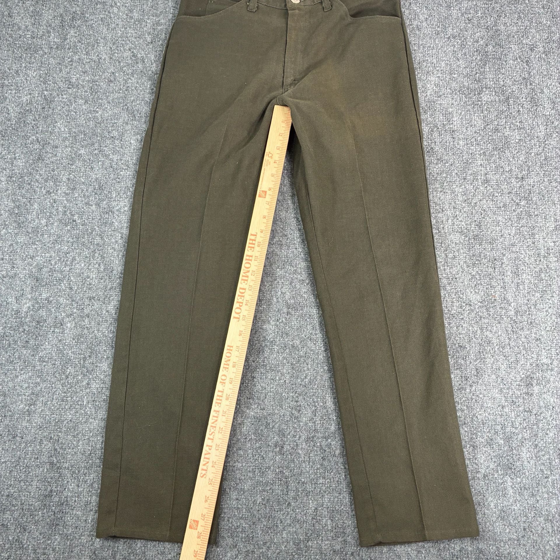 Vintage Maverick Canvas Work Pants Olive Green Size 34 9