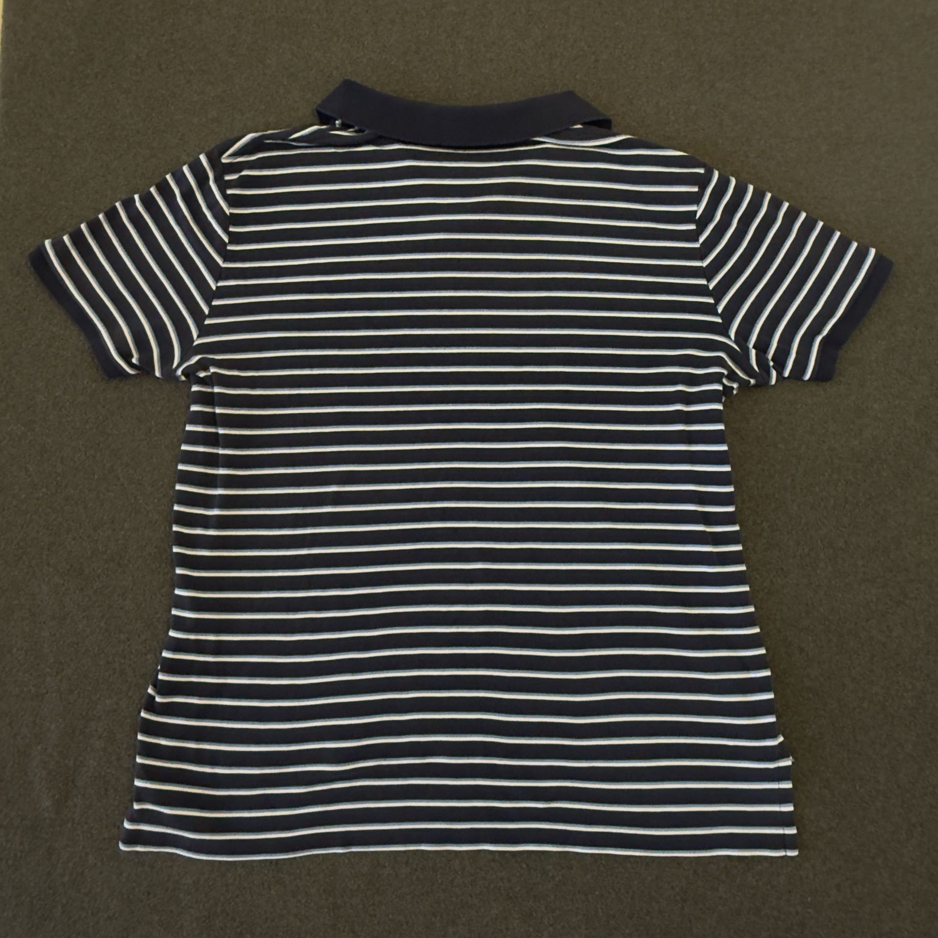Modern Polo Ralph Lauren Men's Blue/white Striped Short Sleeve Pol 3