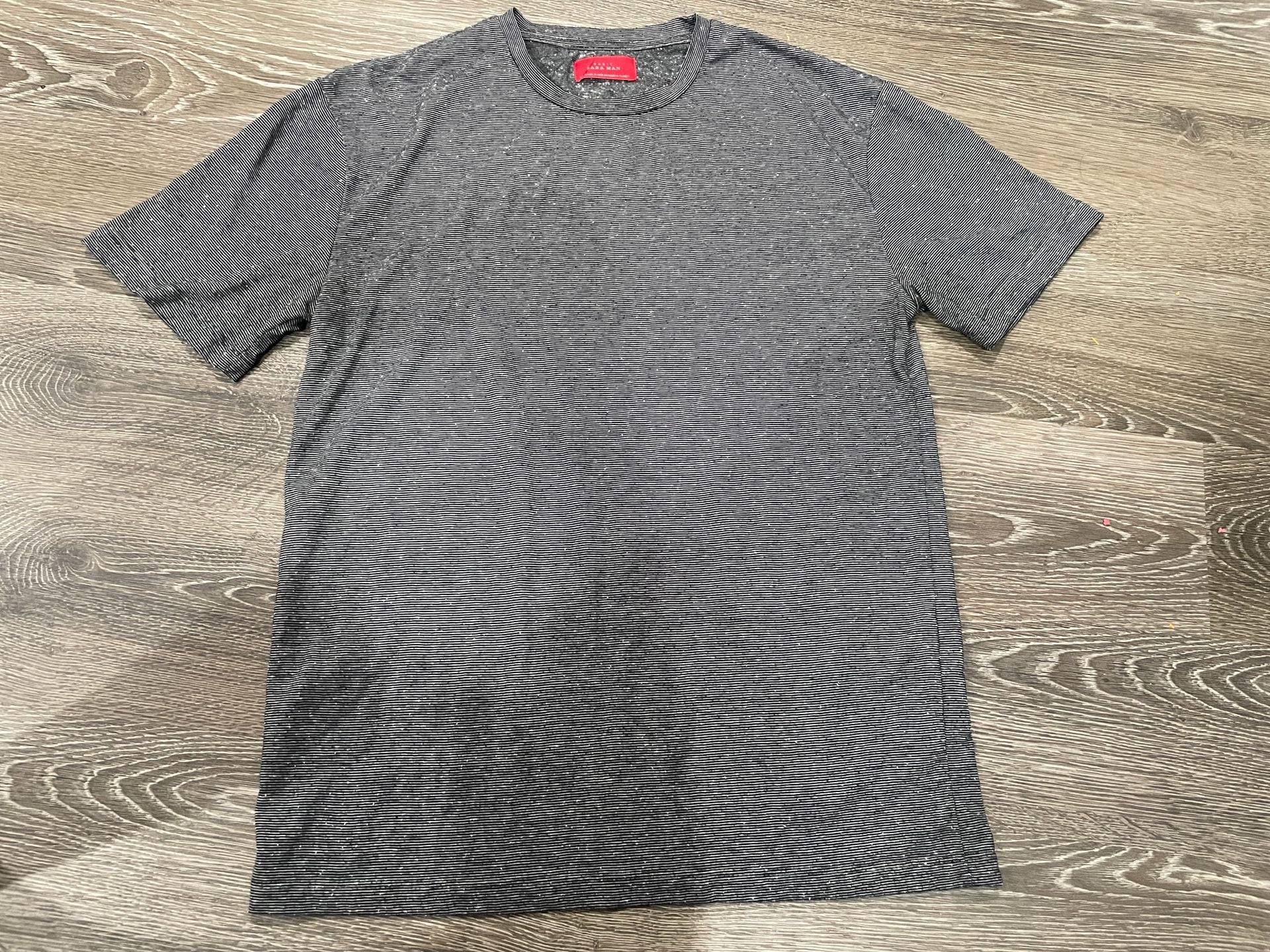 Zara Man Basic Striped Cotton-Blend T-Shirt 2