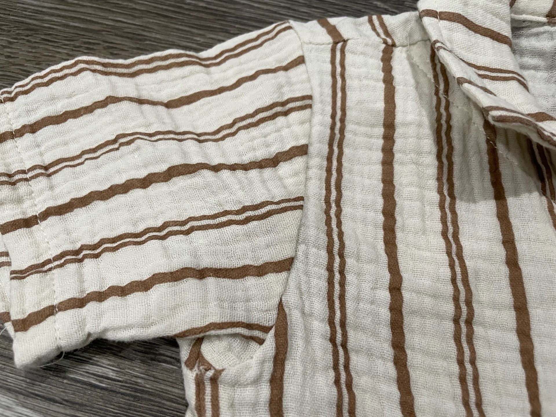 Size 4 Toddler Rabbit & Bear Organic Striped Linen Top & Shorts Set 5