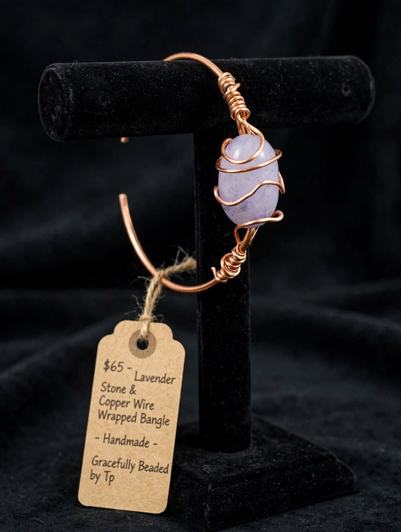 Copper with Amethyst/Quartz Focal bead 2