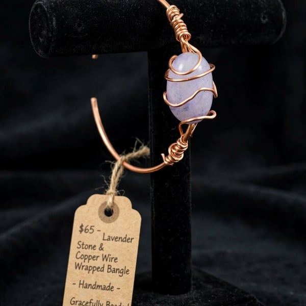 Copper with Amethyst/Quartz Focal bead