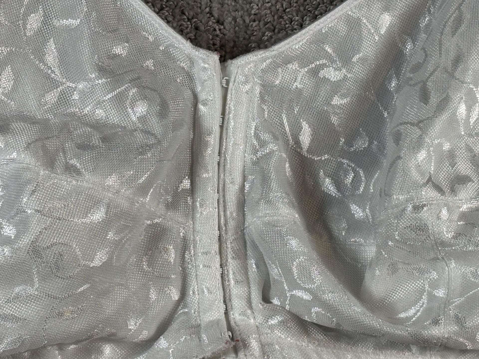 Just My Size Front Close Wirefree Bra Style 1107 White Size 50D 219 3