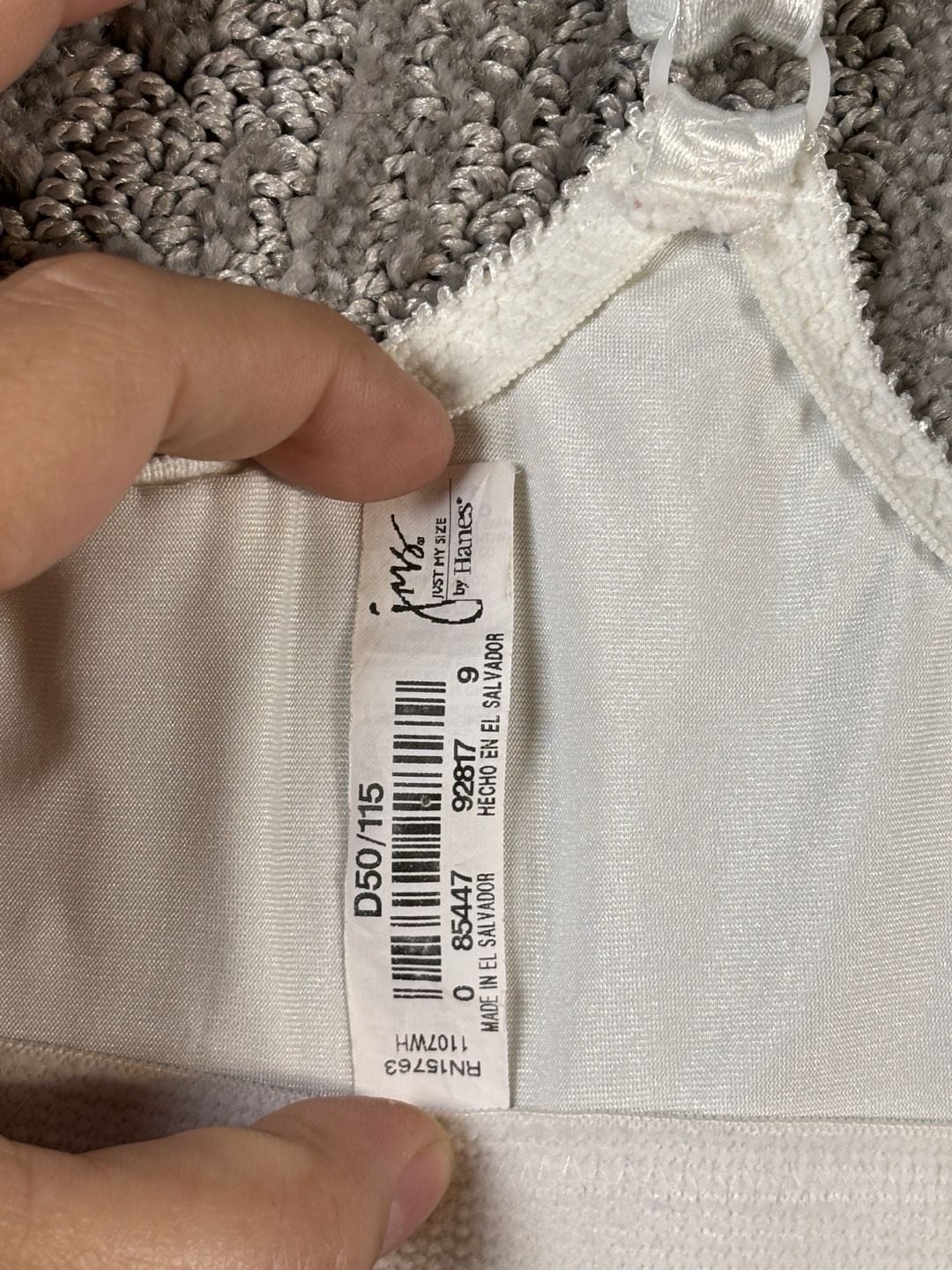 Just My Size Front Close Wirefree Bra Style 1107 White Size 50D 219 7