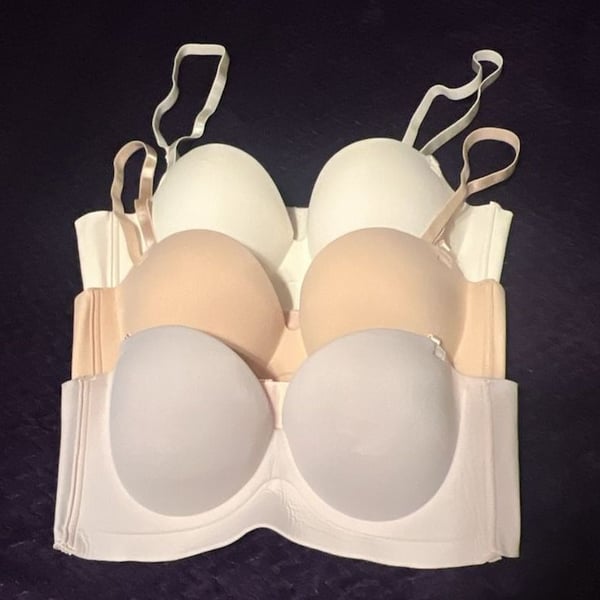 Sophie B 3-Pack Strapless Bras Size 36B