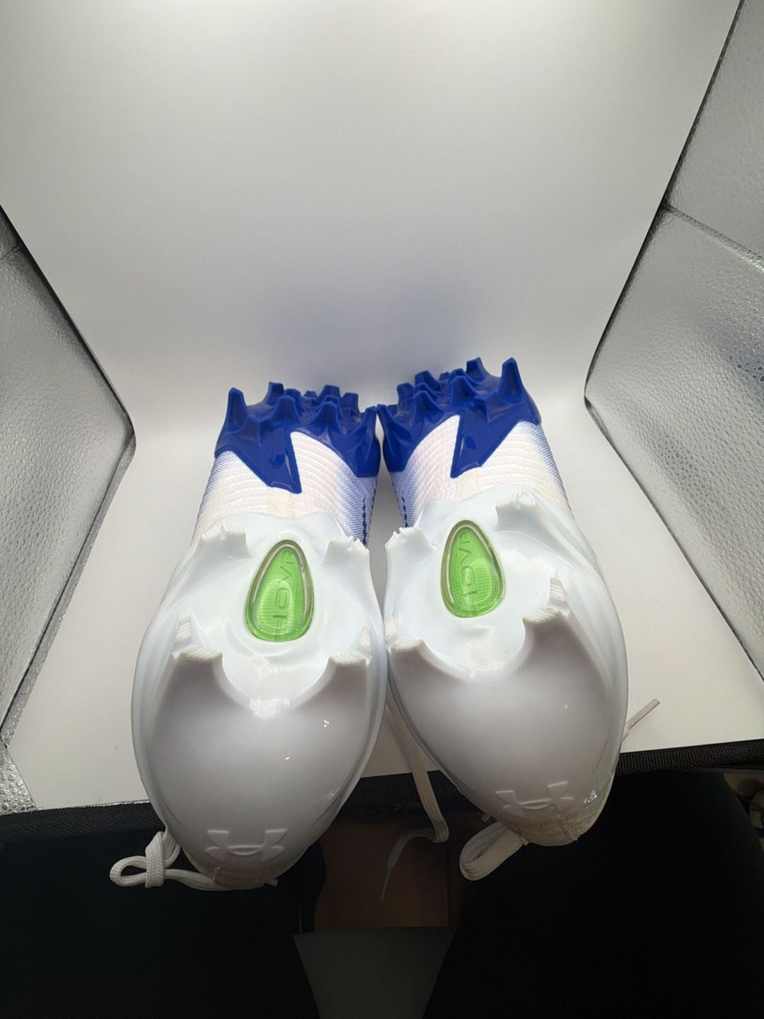 Under Armour Blur Pro Men's Football Cleats White Blue Size 10.5 8