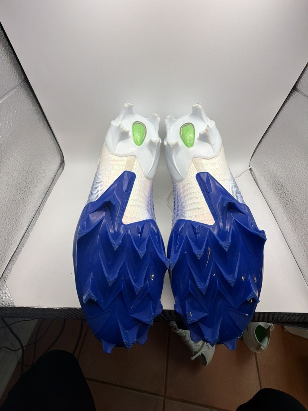 Under Armour Blur Pro Men's Football Cleats White/Blue Size 11 10