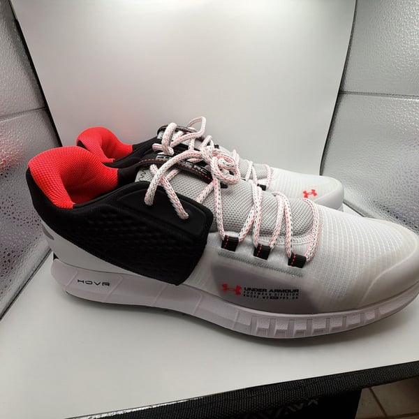Under Armour Mens HOVR Forge RC Spikeless Golf Shoes White Black Red Size 13
