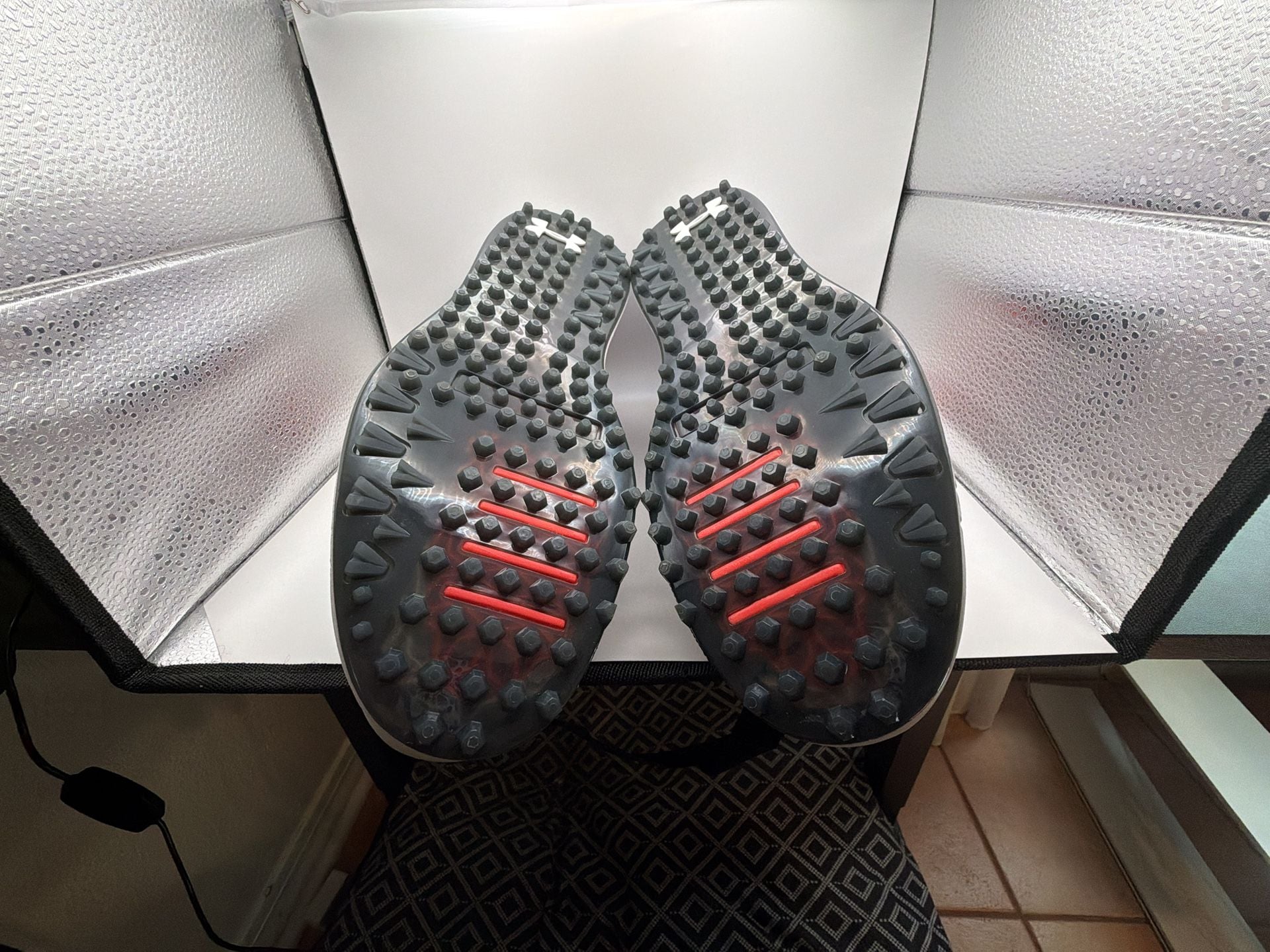 Under Armour Mens HOVR Forge RC Spikeless Golf Shoes White Black Red Size 13 8